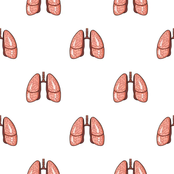 Ícone de pulmões humanos em estilo cartoon isolado no fundo branco. Órgãos humanos símbolo estoque vetor ilustração . — Vetor de Stock