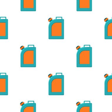 Petrol bidon simgesi beyaz arka plan üzerinde izole karikatür tarzı. Petrol sanayi desen hisse senedi vektör çizim.