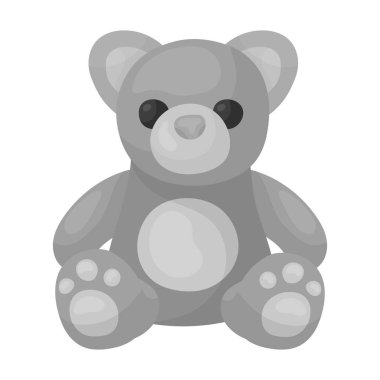 Oyuncak bağış simgesi beyaz arka plan üzerinde izole tek renkli tarzı. Yardım ve bağış sembol stok vektör çizim.