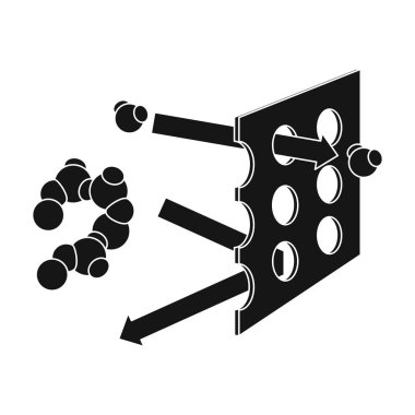 Su filtrasyon simge siyah stil beyaz arka plan üzerinde izole içinde. Su filtrasyon sistemi sembol stok vektör çizim.