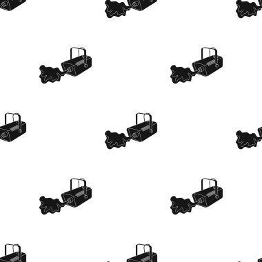 Beyaz arka plan üzerinde izole siyah stil sis makinesi simgesini. Olay hizmeti desen hisse senedi vektör çizim.