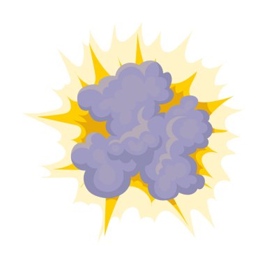 Patlama simgesi beyaz arka plan üzerinde izole karikatür tarzı. Patlamalar sembol stok vektör çizim.