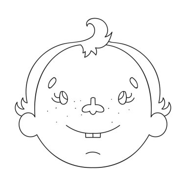 Beyaz arka plan üzerinde izole anahat stili simgesini evlat. Aile tatili sembol stok vektör çizim.