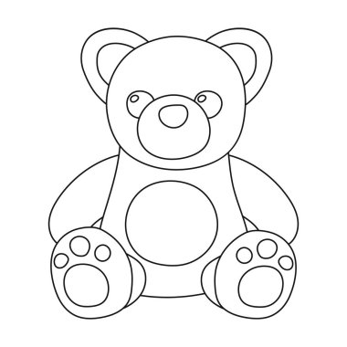 Oyuncak bağışı simgesi beyaz arka plan üzerinde izole anahat tarzı. Yardım ve bağış sembol stok vektör çizim.