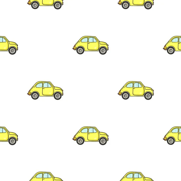 Italiaanse retro auto vanuit Italië pictogram in cartoon stijl geïsoleerd op een witte achtergrond. Italië land patroon voorraad vectorillustratie. — Stockvector