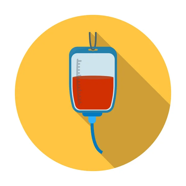 Ícone de doação de sangue em estilo plano isolado no fundo branco. Caridade e doação símbolo estoque vetor ilustração . — Vetor de Stock