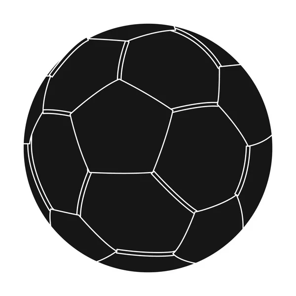 Grüne Fußball-Ikone im schwarzen Stil isoliert auf weißem Hintergrund. Brasilien Land Symbol Aktienvektor Illustration. — Stockvektor