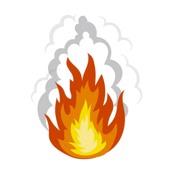 Het pictogram van de explosie in cartoon stijl geïsoleerd op een witte achtergrond. Explosies symbool voorraad vectorillustratie. — Stockvector