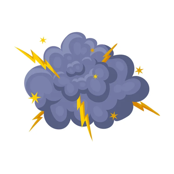 Icône d'explosion en style dessin animé isolé sur fond blanc. Illustration vectorielle du symbole Explosions . — Image vectorielle