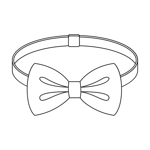 Bow tie icon in outline style isolated on white background. Hipster style symbol stock vector illustration. — Stock Vector