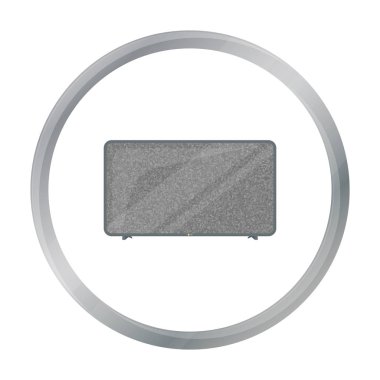 LCD televizyon simgesi beyaz arka plan üzerinde izole karikatür tarzı. Ev aleti sembol stok vektör çizim.