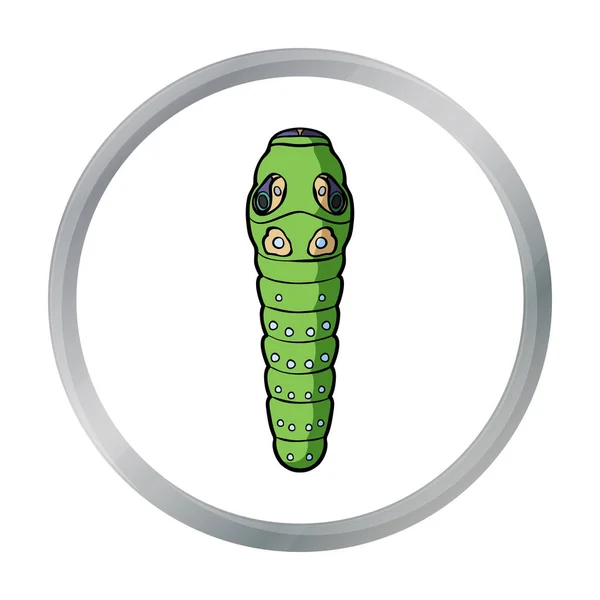 Caterpillar-ikonen i tecknad stil isolerad på vit bakgrund. Insekter-symbolen lager vektorillustration. — Stock vektor