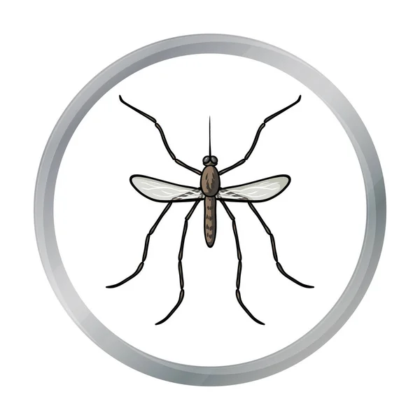 Icono de mosquito en estilo de dibujos animados aislado sobre fondo blanco. Ilustración de vector de stock de símbolos de insectos . — Vector de stock