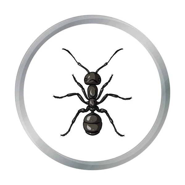 Icono de hormiga en estilo de dibujos animados aislado sobre fondo blanco. Ilustración de vector de stock de símbolos de insectos . — Vector de stock