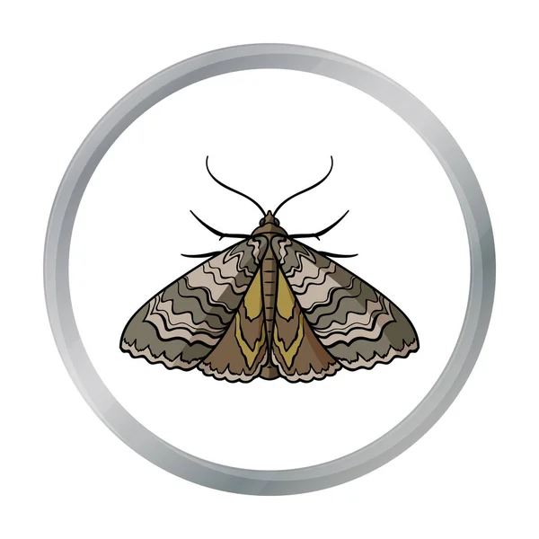 Nachtvlinder pictogram in cartoon stijl geïsoleerd op een witte achtergrond. Insecten symbool voorraad vectorillustratie. — Stockvector