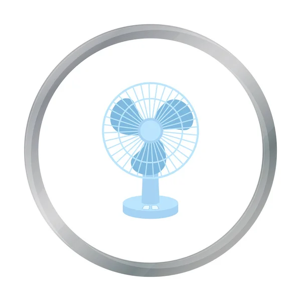 Het pictogram van de ventilator in cartoon stijl geïsoleerd op een witte achtergrond. Huishoudelijke apparaten symbool voorraad vectorillustratie. — Stockvector