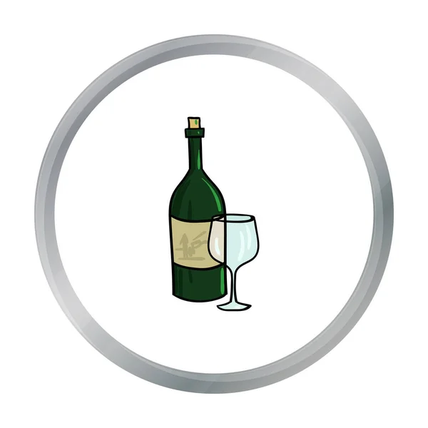 Italienischer Wein aus Italien Ikone im Cartoon-Stil isoliert auf weißem Hintergrund. italien land symbol aktienvektor illustration. — Stockvektor