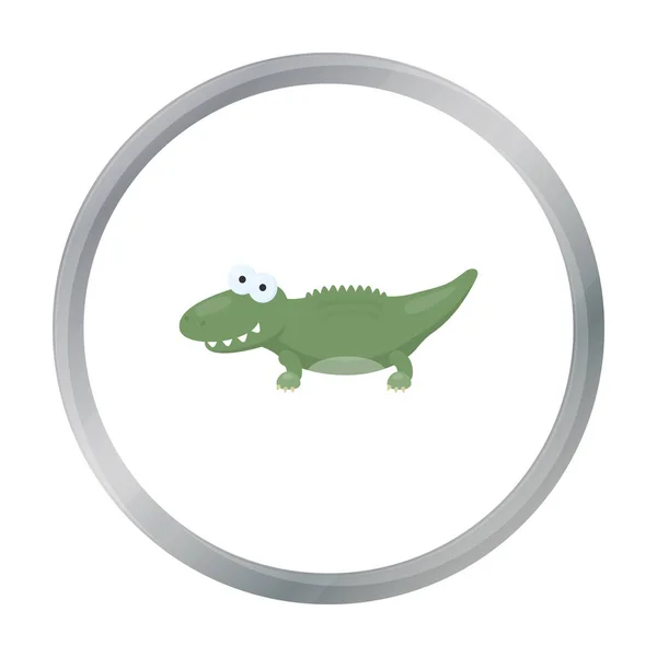 Icône de dessin animé crocodile. Illustration pour web et mobile design . — Image vectorielle