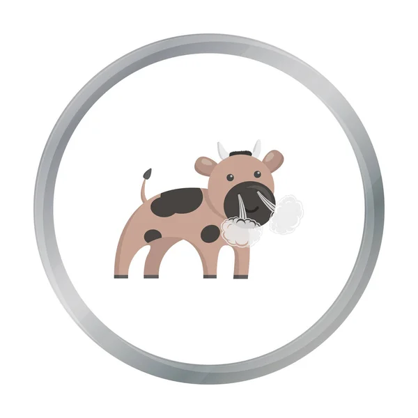 Icono de dibujos animados Bull. Ilustración para diseño web y móvil . — Vector de stock