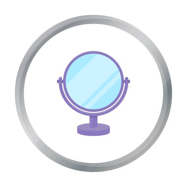 Beyaz arka plan üzerinde izole karikatür tarzı ayna simgesini. Sembol stok vektör çizim kadar yapmak.