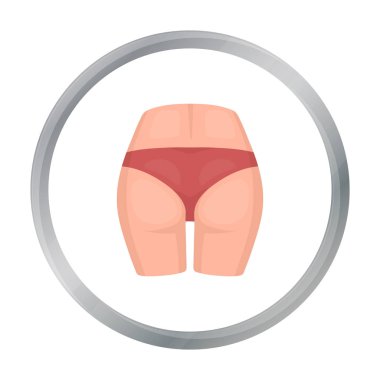 Kalça simgesi beyaz arka plan üzerinde izole karikatür tarzı. Vücut sembol stok vektör çizim parçası.