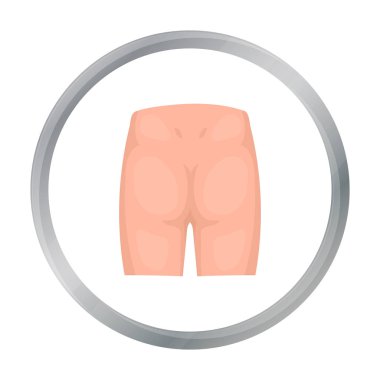 Kalça simgesi beyaz arka plan üzerinde izole karikatür tarzı. Vücut sembol stok vektör çizim parçası.