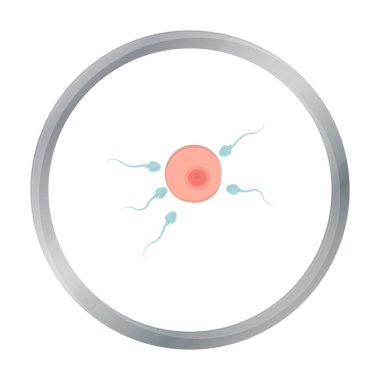 Fertilizasyon simgesi beyaz arka plan üzerinde izole karikatür tarzı. Gebelik sembol stok vektör çizim.