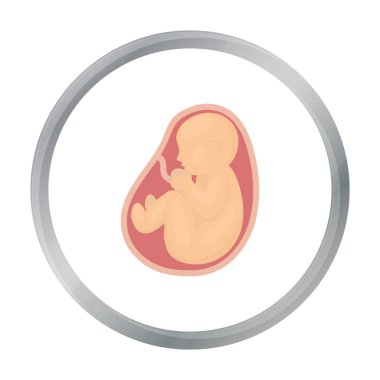 Fetus simgesi beyaz arka plan üzerinde izole karikatür tarzı. Gebelik sembol stok vektör çizim.