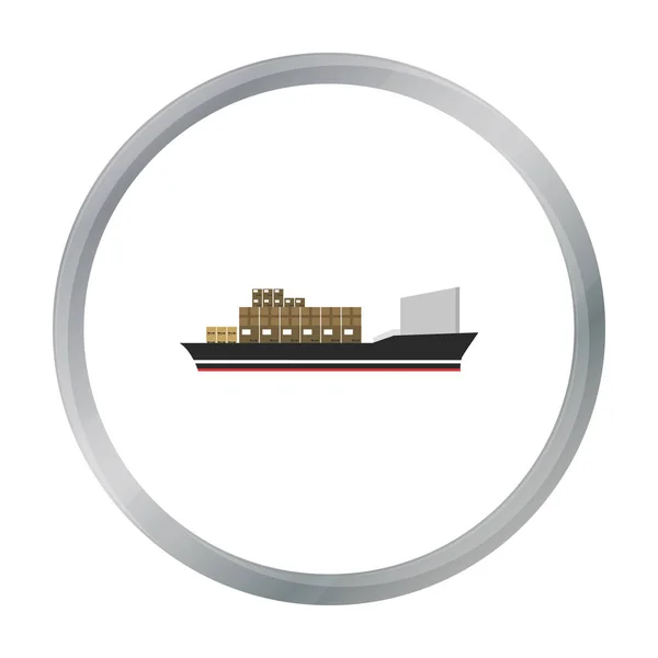 Cargo navire icône de l'illustration vectorielle pour le web et mobile — Image vectorielle