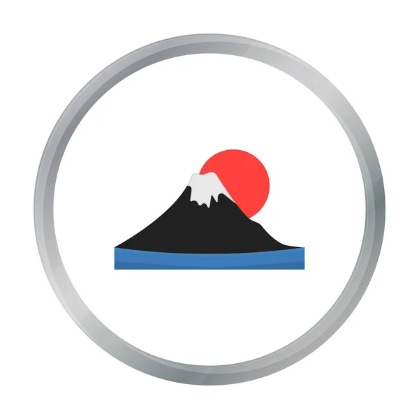 Fuji-Symbol im Cartoon-Stil isoliert auf weißem Hintergrund montieren. japan symbol stock vektor illustration. — Stockvektor