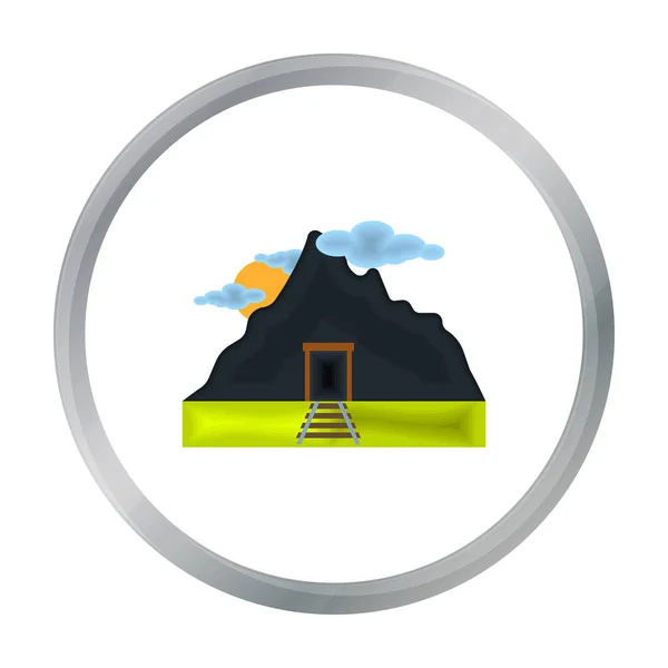 Minensymbol im Cartoon-Stil isoliert auf weißem Hintergrund. Minensymbol Aktienvektor Illustration. — Stockvektor