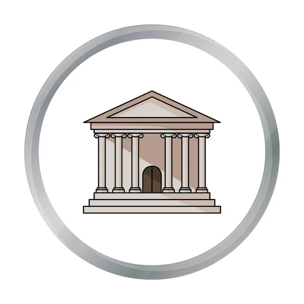 Icono del banco en estilo de dibujos animados aislado sobre fondo blanco. Dinero y finanzas símbolo stock vector ilustración . — Archivo Imágenes Vectoriales