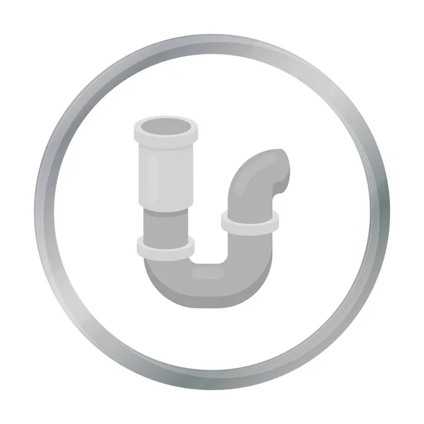 Icono de trampa de fontanería en estilo de dibujos animados aislados sobre fondo blanco. Plomería símbolo stock vector ilustración . — Vector de stock