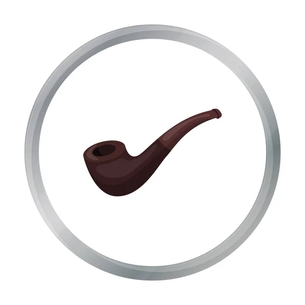 Значок табачной трубы в стиле мультфильма выделен на белом фоне. Векторная иллюстрация символов пиратов . — стоковый вектор