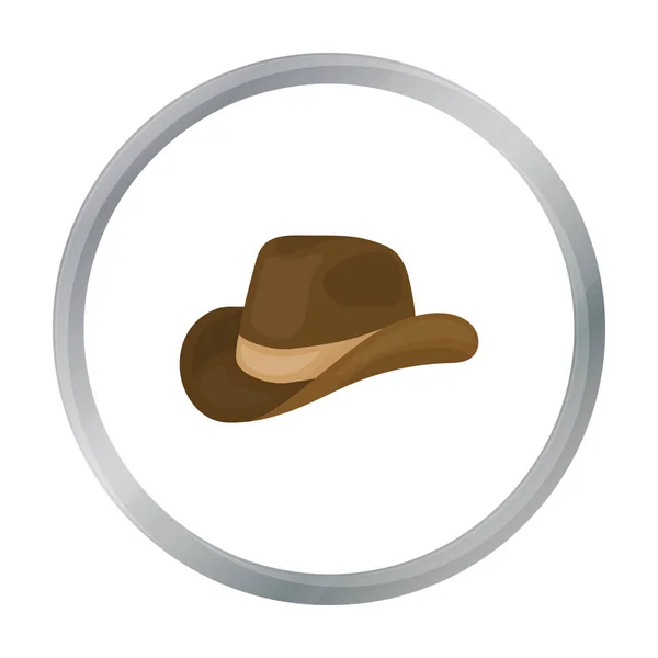Cowboyhatt ikonen i tecknad stil isolerad på vit bakgrund. Patriot dag symbol lager vektorillustration. — Stock vektor