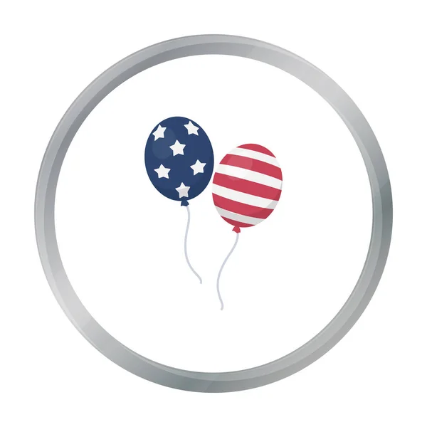 Patriotiska ballonger ikonen i tecknad stil isolerad på vit bakgrund. Patriot dag symbol lager vektorillustration. — Stock vektor