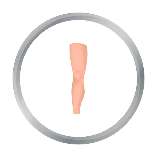 Icona gamba in stile cartone animato isolato su sfondo bianco. Parte del corpo simbolo stock vettoriale illustrazione . — Vettoriale Stock