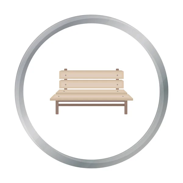 Icône de banc en style dessin animé isolé sur fond blanc. Illustration vectorielle du symbole de parc . — Image vectorielle