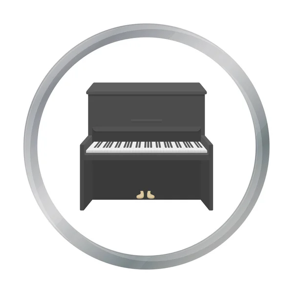 漫画のスタイルの白い背景で隔離のピアノのアイコン。楽器シンボル株式ベクトル図 — ストックベクタ