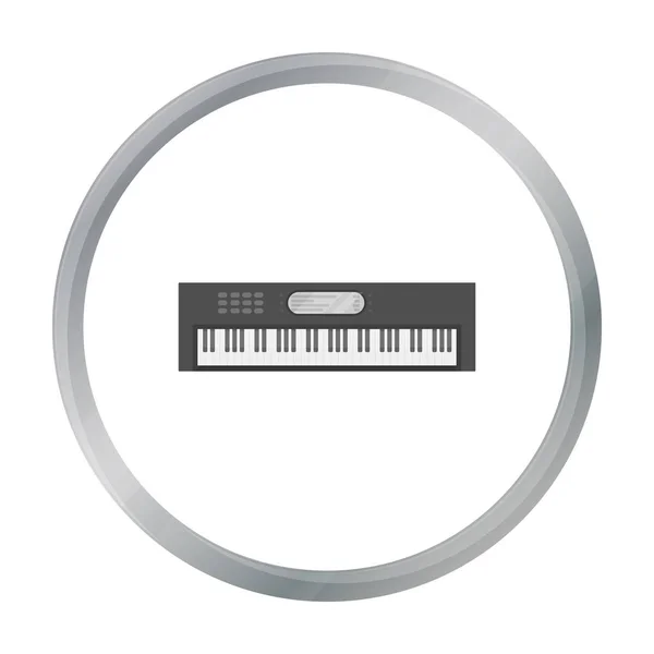Beyaz arka plan üzerinde izole karikatür tarzı synthesizer simgesini. Müzik aletleri hisse senedi vektör çizim sembolü — Stok Vektör