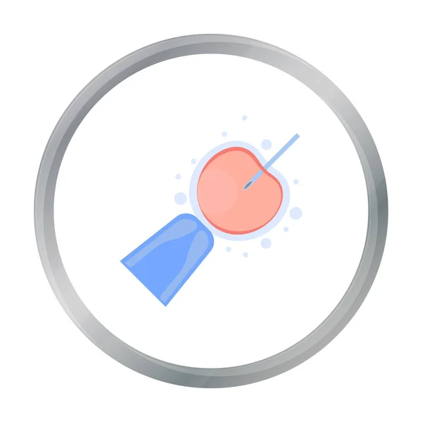 Icona di inseminazione artificiale in stile cartone animato isolato su sfondo bianco. Illustrazione vettoriale stock simbolo di gravidanza . — Vettoriale Stock