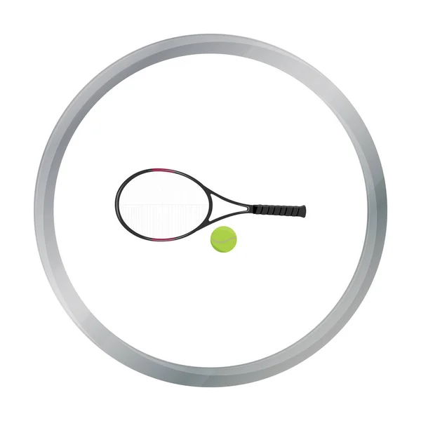 Tennis pictogram cartoon. Enkele sport icoon uit de grote fitness, gezond, training cartoon. — Stockvector