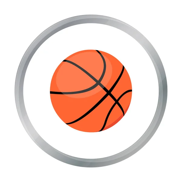 Caricature icône du basket-ball. Icône sport unique de la grande forme physique, sain, dessin animé d'entraînement . — Image vectorielle