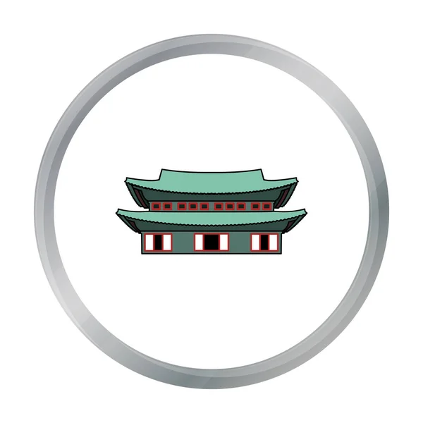 Changdeokgung Symbol im Cartoon-Stil isoliert auf weißem Hintergrund. südkoreanische Symbolaktienvektor-Illustration. — Stockvektor