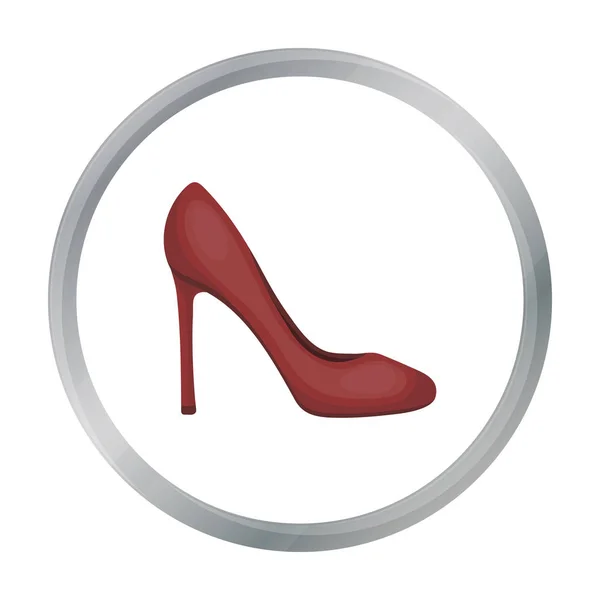 Stiletto icon in cartoon style isolated on white background. Shoes symbol stock vector illustration. — Stock Vector