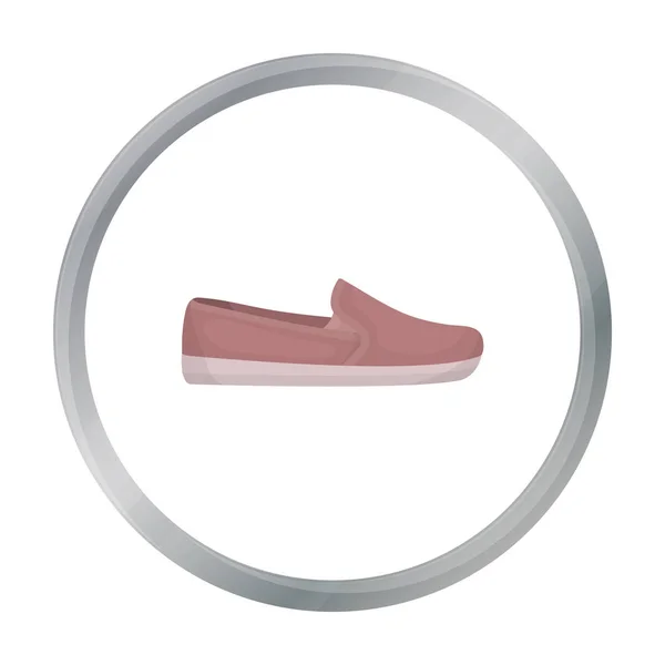 Icona mocassino in stile cartone animato isolato su sfondo bianco. Scarpe simbolo stock vettore illustrazione . — Vettoriale Stock