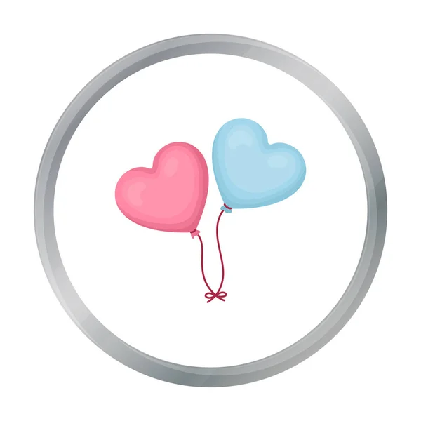 Baloons icon in cartoon style isolated on white background. Romantic symbol stock vector illustration. — Stock Vector