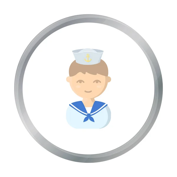 Icona del cartone animato Sailor. Illustrazione per web e mobile design . — Vettoriale Stock