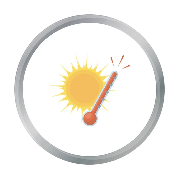 Icono de calor en estilo de dibujos animados aislado sobre fondo blanco. Tiempo símbolo stock vector ilustración . — Vector de stock