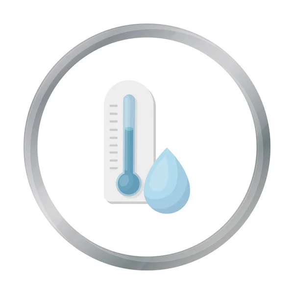 Icono de día húmedo en estilo de dibujos animados aislado sobre fondo blanco. Tiempo símbolo stock vector ilustración . — Archivo Imágenes Vectoriales